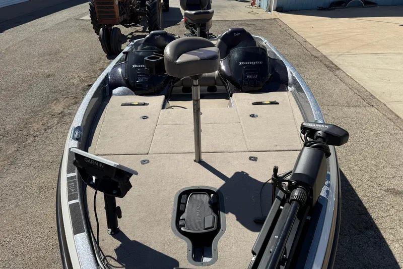Slide: The Image of 2009 Ranger 188 VX fishing boat with Garmin electronics on a sunny day. - 9