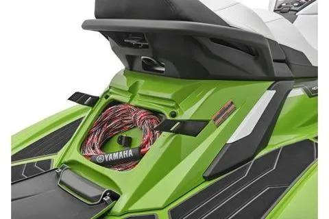 Slide: The Image of 2021 Yamaha WaveRunner FX Cruiser HO in green, featuring rear storage compartment. - 6
