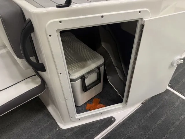 Slide: The Image of Storage compartment in Yamaha AR190 boat with cooler, 2026 model. - 10