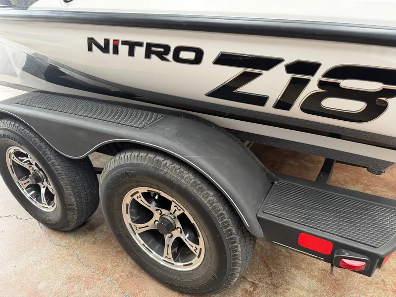 Slide: The Image of 2024 Nitro Z18 Pro boat trailer with dual axle tires. - 21