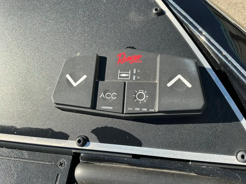 Slide: The Image of Control panel of 2024 Ranger Z520R with navigation buttons. - 22