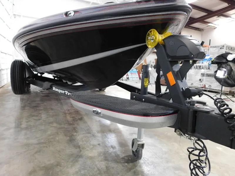 Slide: The Image of 2024 Ranger Z521R boat on trailer in warehouse. - 18