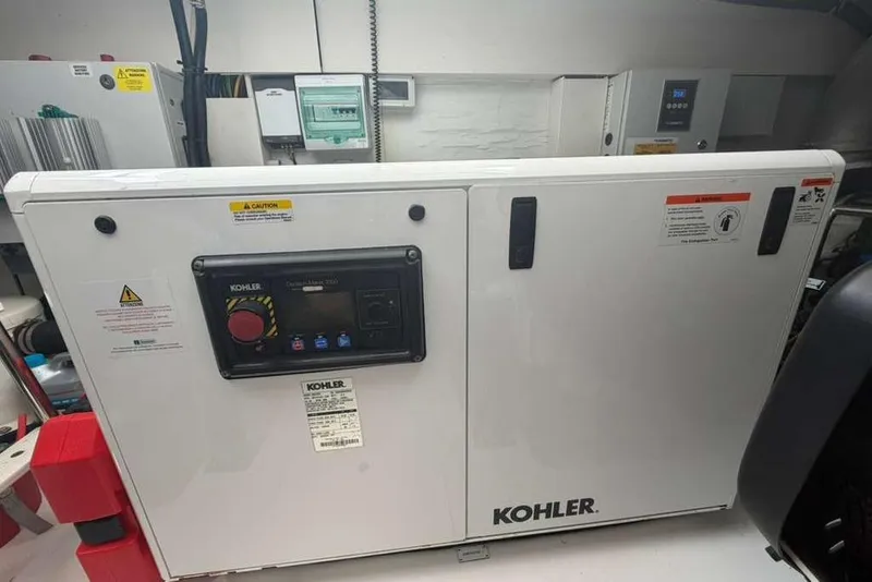 Slide: The Image of Kohler generator in Azimut Fly 50 yacht engine room, 2022 model. - 34