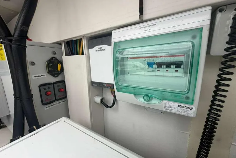 Slide: The Image of Electrical panel on a 2022 Azimut Fly 50 yacht, showcasing control systems. - 37