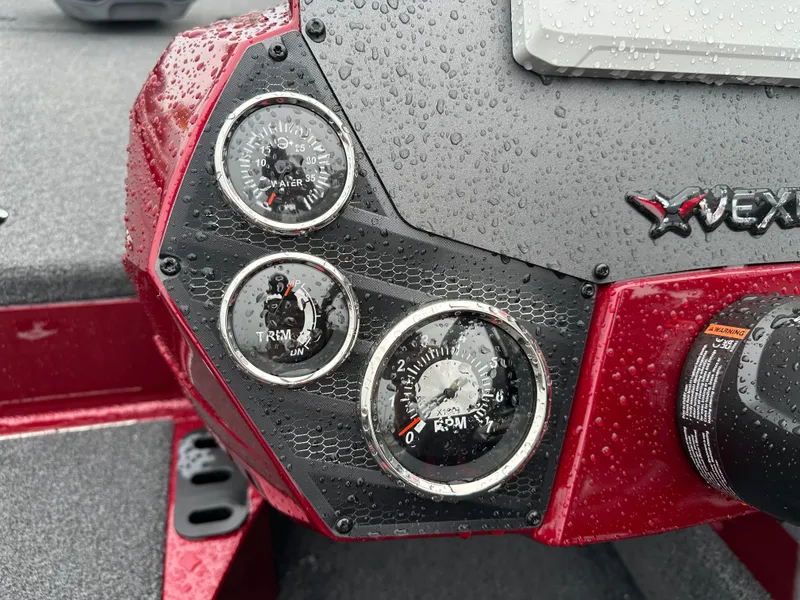 Slide: The Image of Dashboard of 2025 Vexus AVX1880 boat with water droplets. - 13