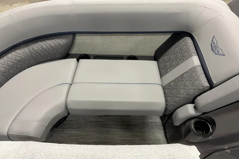 Slide: The Image of Luxurious seating on the 2026 Bennington 22 M Open Fastback Quad Bench boat. - 9