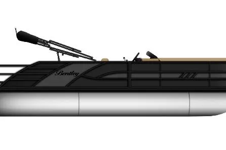 The Image of 2027 Bentley Pontoons Elite 223 Swingback, sleek design, side view, modern pontoon boat. - 0
