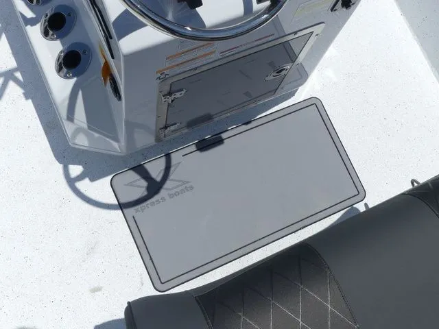 Slide: The Image of Interior of Xpress Boats SW22B 2026 with console and seating. - 14