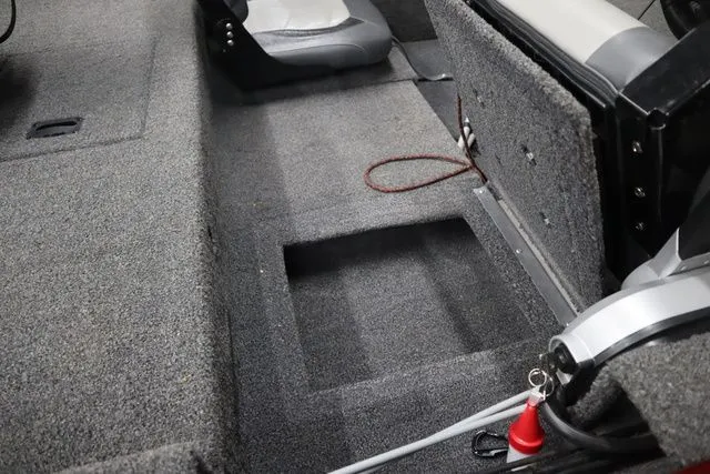 Slide: The Image of Interior of Lowe Skorpion 17 boat, 2022 model, featuring carpeted flooring. - 14
