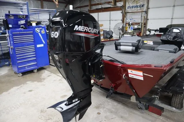 Slide: The Image of 2022 Lowe Skorpion 17 boat with Mercury 60 HP outboard motor. - 6