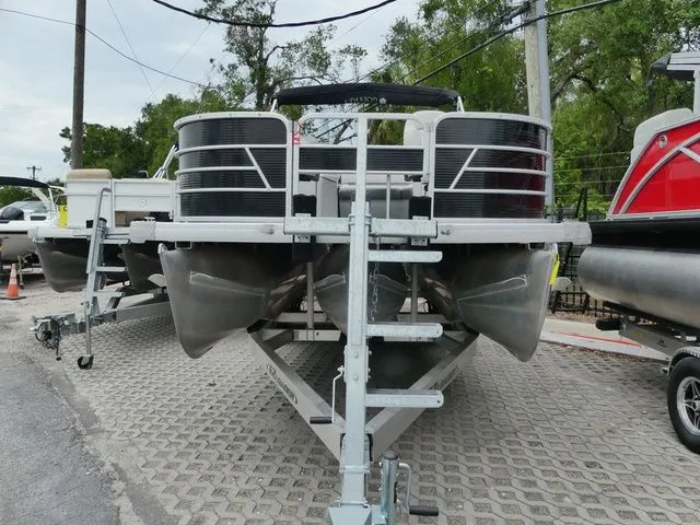 Slide: The Image of 2022 Godfrey Pontoons Sweetwater Xperience 2286 FX on trailer. - 2