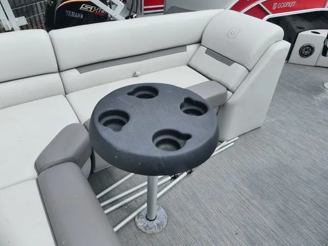 Slide: The Image of Interior of 2022 Godfrey Sweetwater Xperience 2286 FX pontoon with table. - 8
