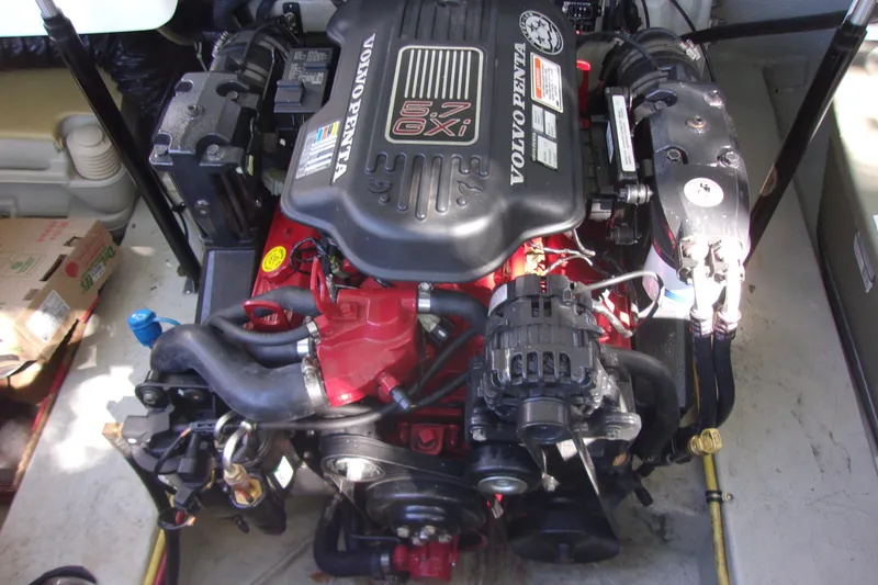 Slide: The Image of Volvo Penta 5.7 GXI engine in a 2007 Cobalt 222 boat. - 20