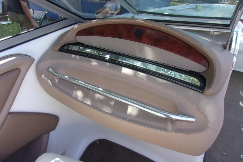 Slide: The Image of Interior of a 2007 Cobalt 222 boat, featuring sleek design and luxurious materials. - 7