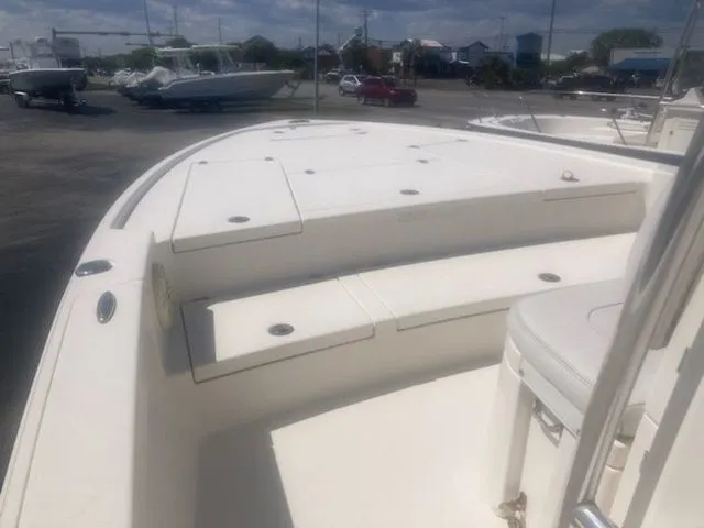 Slide: The Image of 2020 Pathfinder 2500 Hybrid boat deck view. - 7
