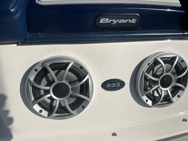 Slide: The Image of Speakers on a 2013 Bryant Boats 233X model. - 17