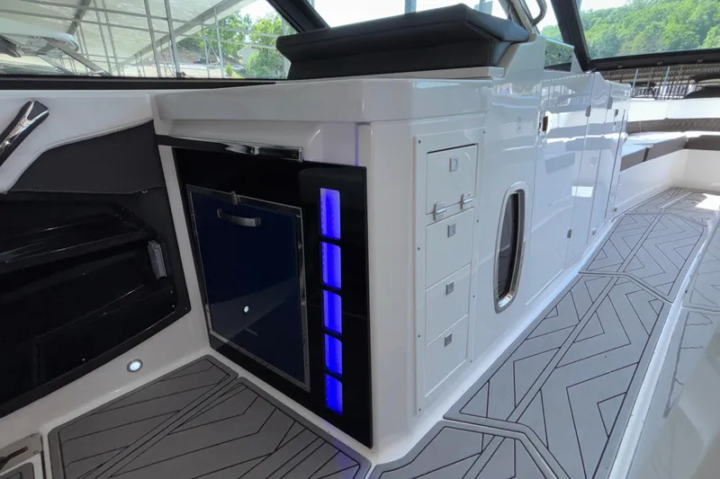 Slide: The Image of 2023 Monterey 385SS Super Sport interior with sleek design and modern amenities. - 45