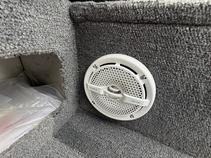 Slide: The Image of Sony marine speaker in Alumacraft Navigator 175 CS boat. - 24