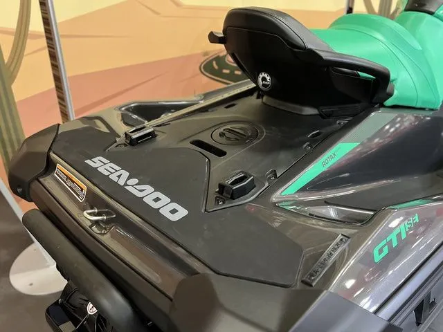 Slide: The Image of 2026 Sea-Doo GTI SE 130 jet ski, close-up of seating area. - 11
