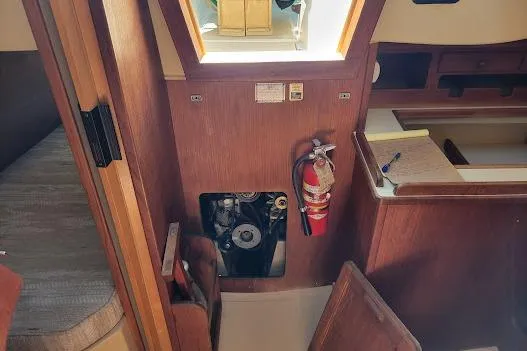 Slide: The Image of ENGINE ACCESS UNDER COMPANIONWAY STAIRS - 40