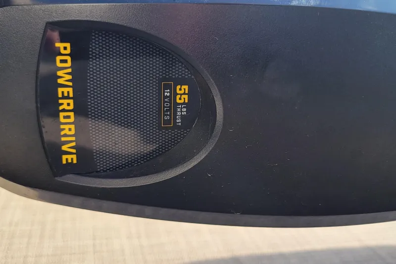 Slide: The Image of PowerDrive motor with 55 lbs thrust, 12 volts, on 2022 SUNTRACKER BASS BUGGY 16 XLS. - 15