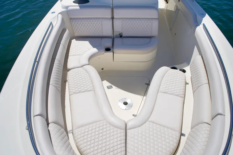 Slide: The Image of Interior view of 2014 Pursuit ST 310 Sport boat. - 8