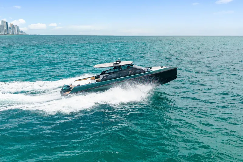 Slide: The Image of 2023 Wally wallytender43X yacht cruising on open sea. - 17