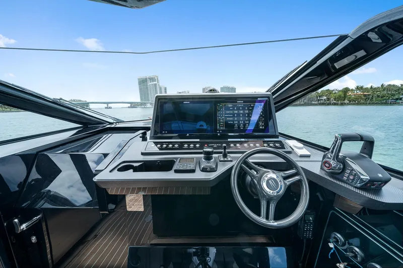 Slide: The Image of 2023 Wally wallytender43X cockpit with modern helm station. - 22