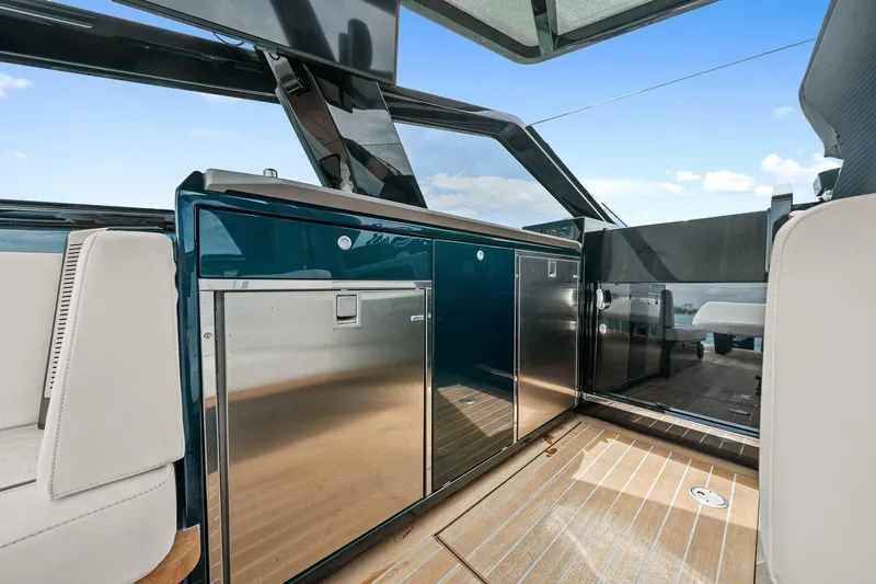 Slide: The Image of Interior of 2023 Wally wallytender43X yacht with modern amenities. - 28