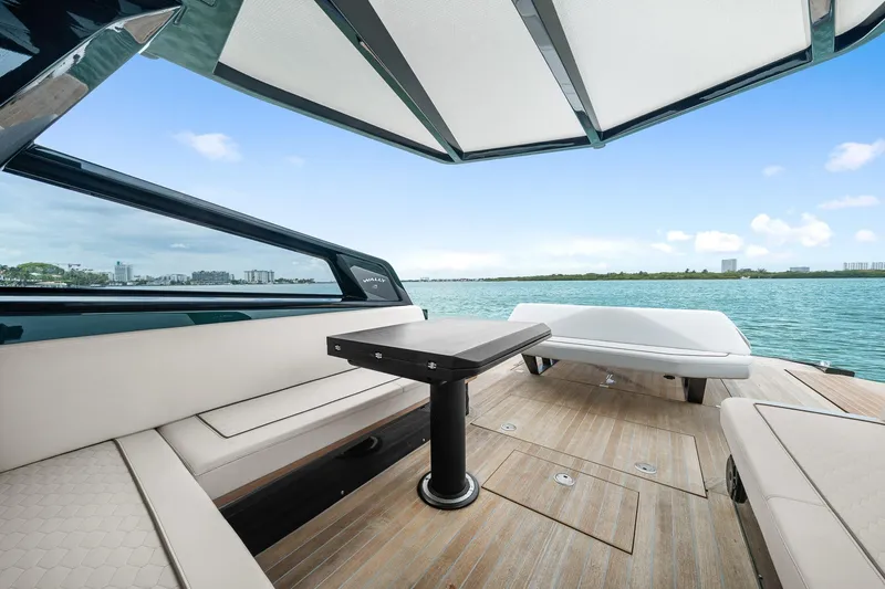 Slide: The Image of Luxurious interior of 2023 Wally wallytender43X yacht with ocean view. - 35