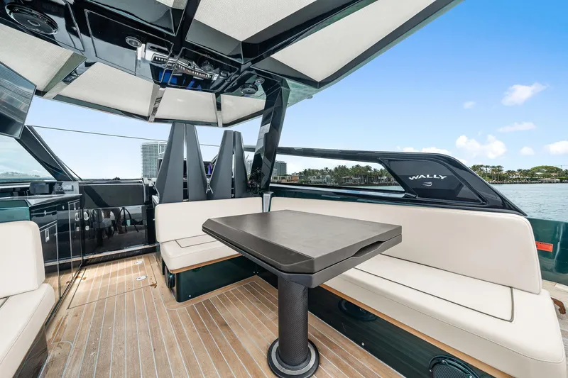 Slide: The Image of Interior of Wally wallytender43X yacht, modern design, 2023 model. - 36