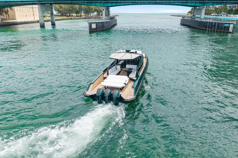 Slide: The Image of 2023 Wally wallytender43X yacht under bridge on water. - 38