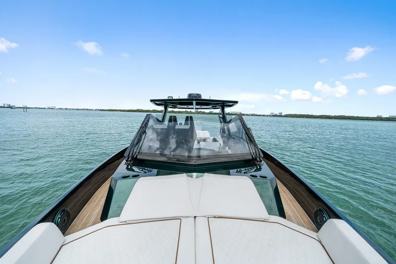 Slide: The Image of 2023 Wally wallytender43X on calm waters, modern design. - 5