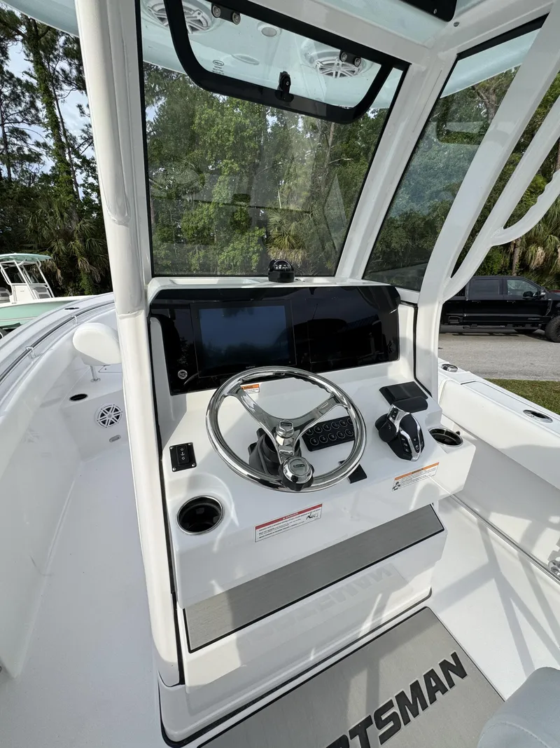 Slide: The Image of Interior view of the 2026 Sportsman Open 232 Center Console boat. - 28