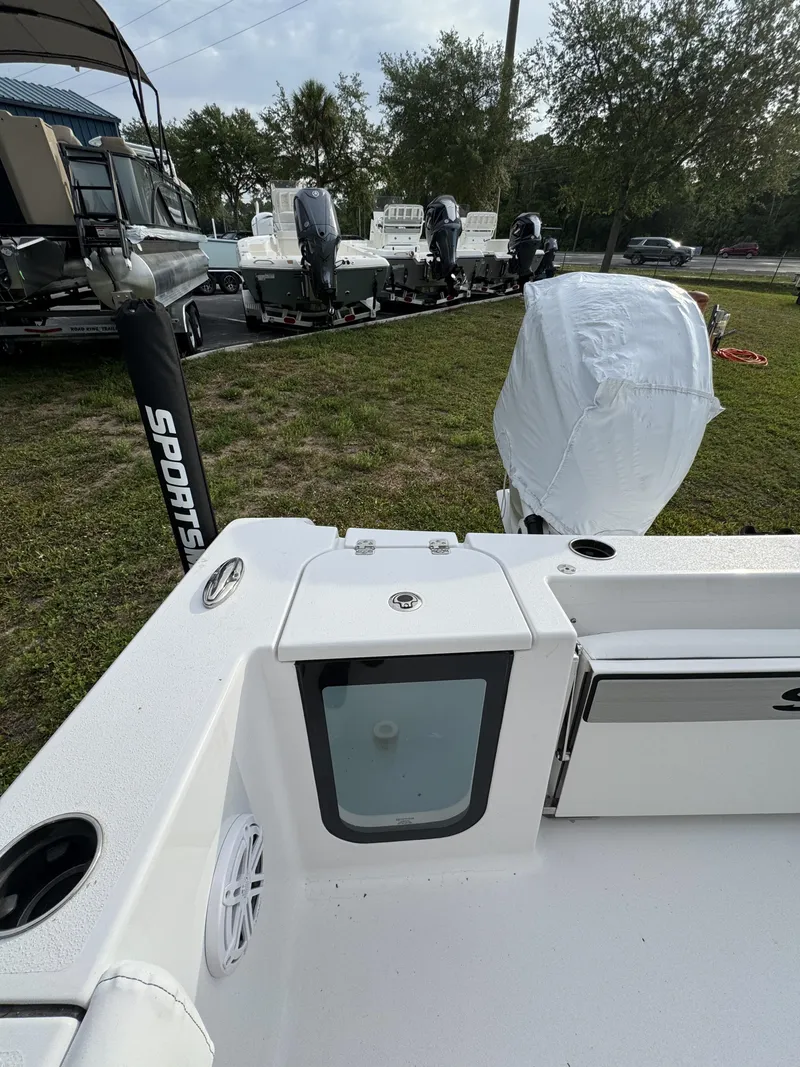 Slide: The Image of Sportsman Open 232 Center Console 2026 on a boat lot. - 31