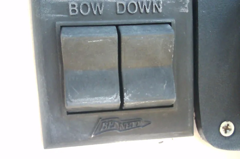 Slide: The Image of Switch panel labeled "Bow Down" on 2005 Grady-White Tournament 225 boat. - 14