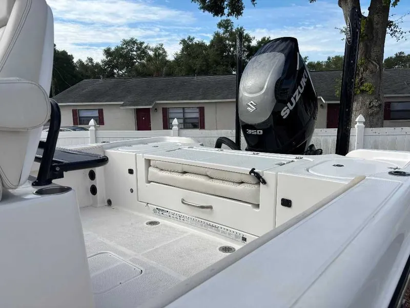 Slide: The Image of 2021 Blue Wave 2800 Makaira boat with Suzuki 350 engine. - 16
