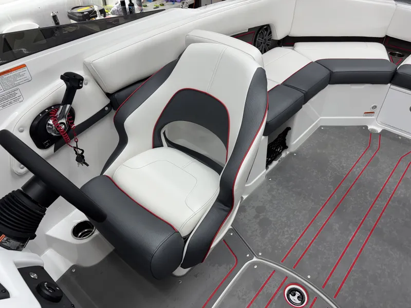 Slide: The Image of Interior of 2026 Tahoe S 210 S boat with modern seating. - 17