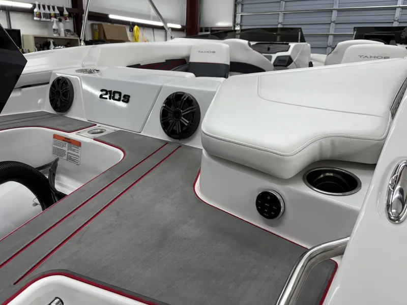 Slide: The Image of Interior of 2026 Tahoe S 210 S boat with speakers. - 9