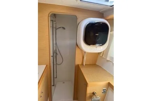 Slide: The Image of Bathroom interior of 2018 Lagoon 400 S2 yacht with shower and compact design. - 22
