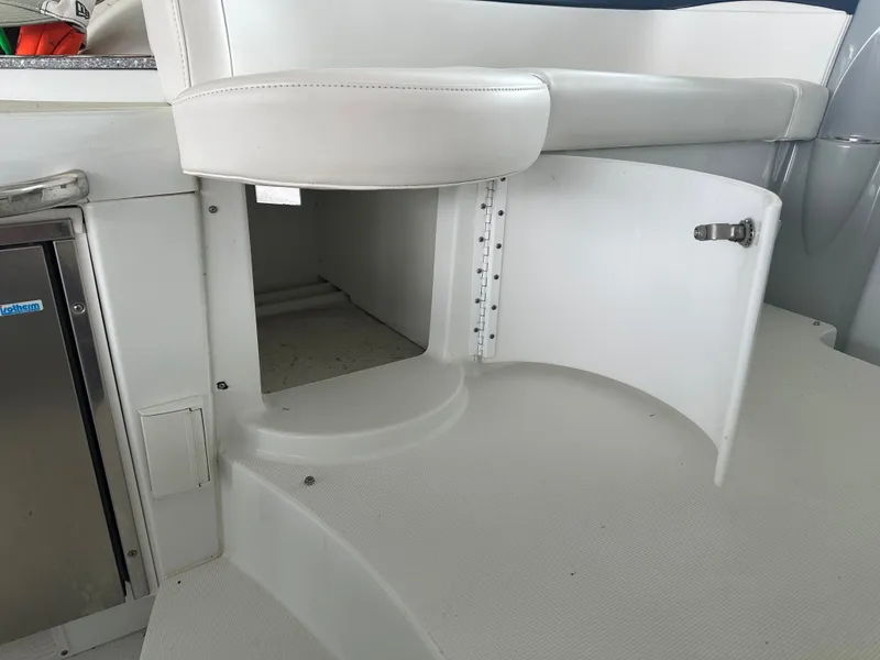 Slide: The Image of Interior of a 2008 Formula 37 Performance Cruiser with storage space. - 17