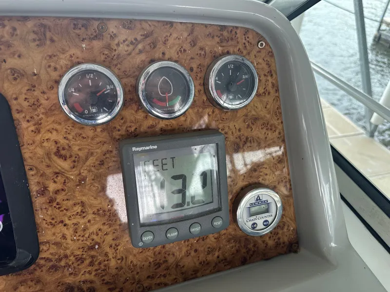 Slide: The Image of Dashboard of a 2008 Formula 37 Performance Cruiser with depth gauge. - 23