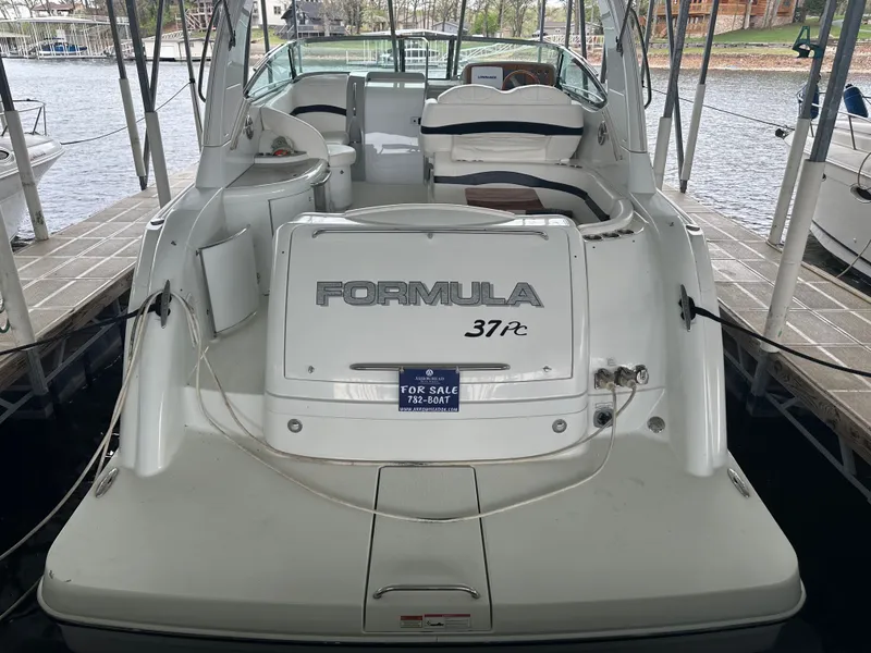 Slide: The Image of 2008 Formula 37 Performance Cruiser at dock, available for sale. - 6