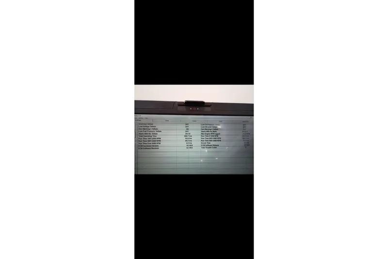 Slide: The Image of Dashboard display of a 2001 Formula 330 Sun Sport with engine diagnostics. - 16