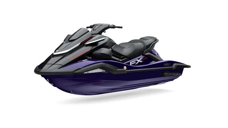 The Image of 2026 Yamaha FX SVHO jet ski in black and blue. - 1