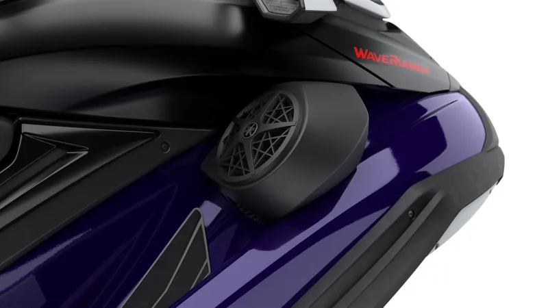 Slide: The Image of Close-up of Yamaha FX SVHO 2026 WaveRunner speaker. - 9
