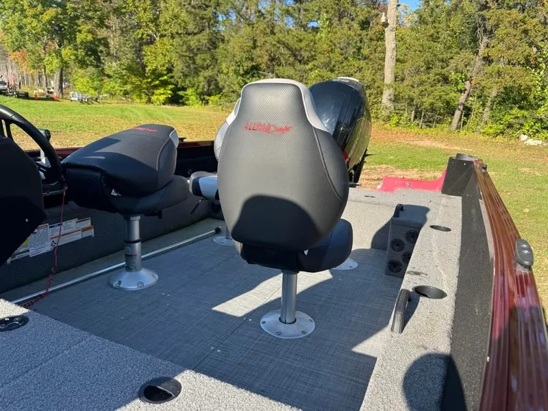 Slide: The Image of 2023 Alumacraft Competitor 165 CS boat interior with seating. - 11