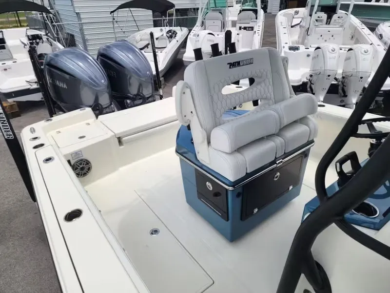 Slide: The Image of 2026 Pathfinder 2800 Hybrid with dual engines and luxurious seating area. - 5