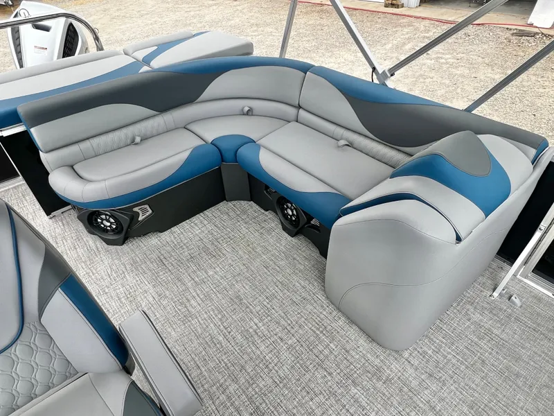 Slide: The Image of Luxurious seating in Avalon LSZ 23' Cruise Triple-Toon 2026. - 14