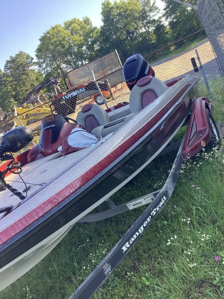 The Image of 2007 Ranger 188VS boat parked on trailer outdoors. - 1